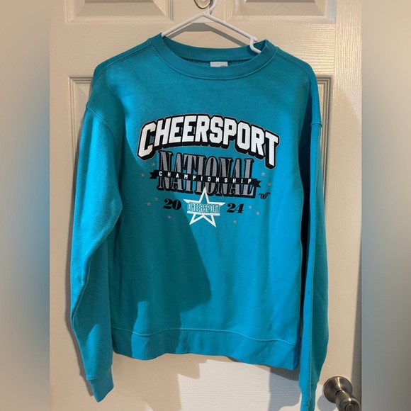 Varsity Sweaters - Varsity Teal Cheersport Crewneck Sweater (2024)